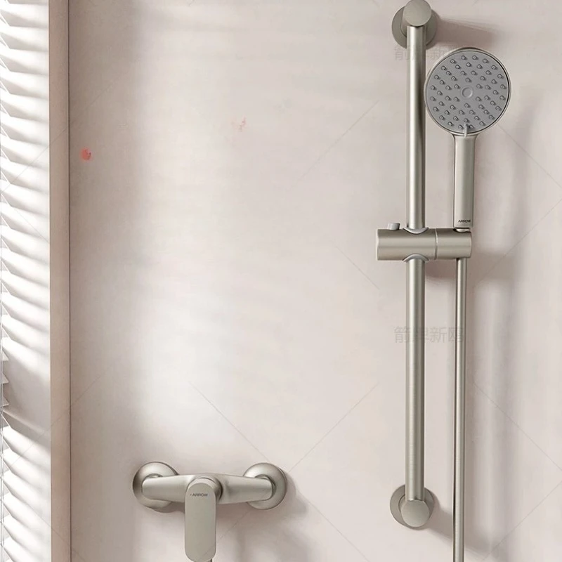 Gray Adjustable Shower Set, Simple Handheld No-Overhead Rain for Small Bathroom, Split Type Height Adjustable Wall Mixer
Gray Adjustable Shower Set, Simple Handheld No-Overhead Rain for Small Bathroom, Split Type Height Adjustable Wall Mixer