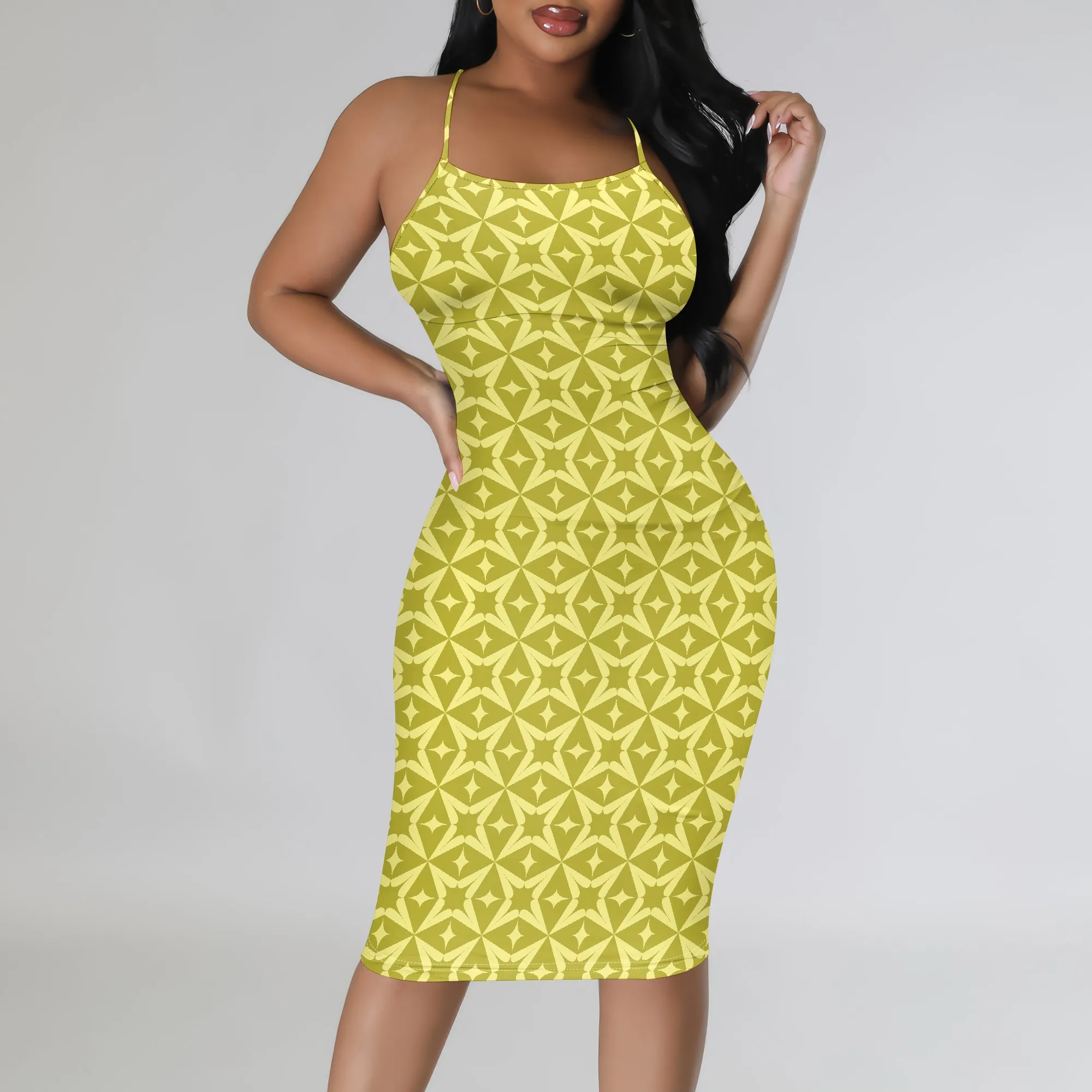 Women's Summer Boho Geometric Print Bodycon Midi Dress Sexy Stretchy for Beach Vacation Shopping Festival
Women's Summer Boho Geometric Print Bodycon Midi Dress Sexy Stretchy for Beach Vacation Shopping Festival