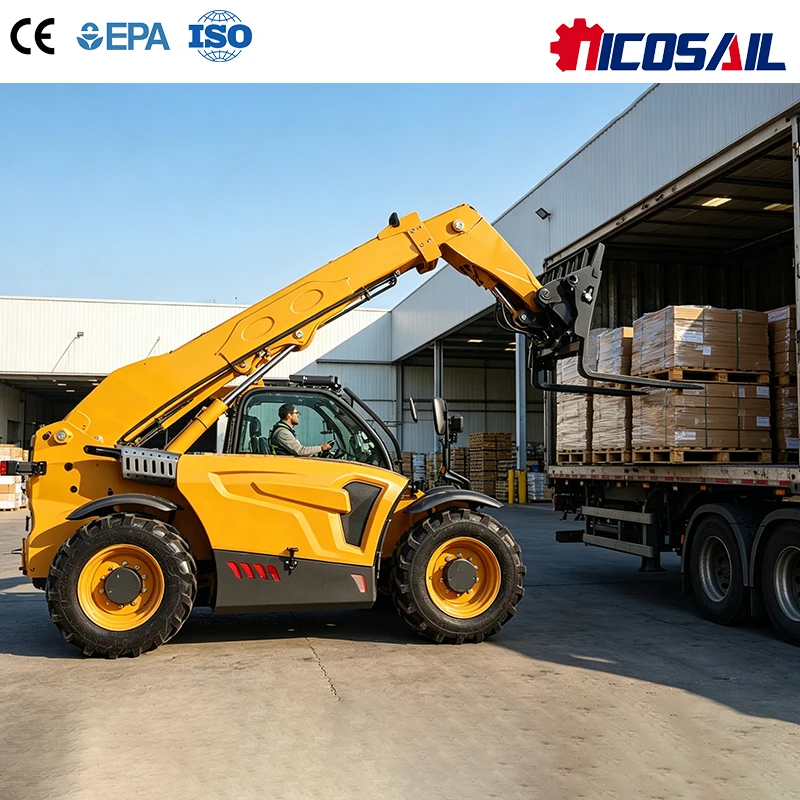 Custom OEM Nicosail Terrain Telescopic Forklift, Optional Chassis Leveling, Strong Passability, Engineering Machinery
Custom OEM Nicosail Terrain Telescopic Forklift, Optional Chassis Leveling, Strong Passability, Engineering Machinery