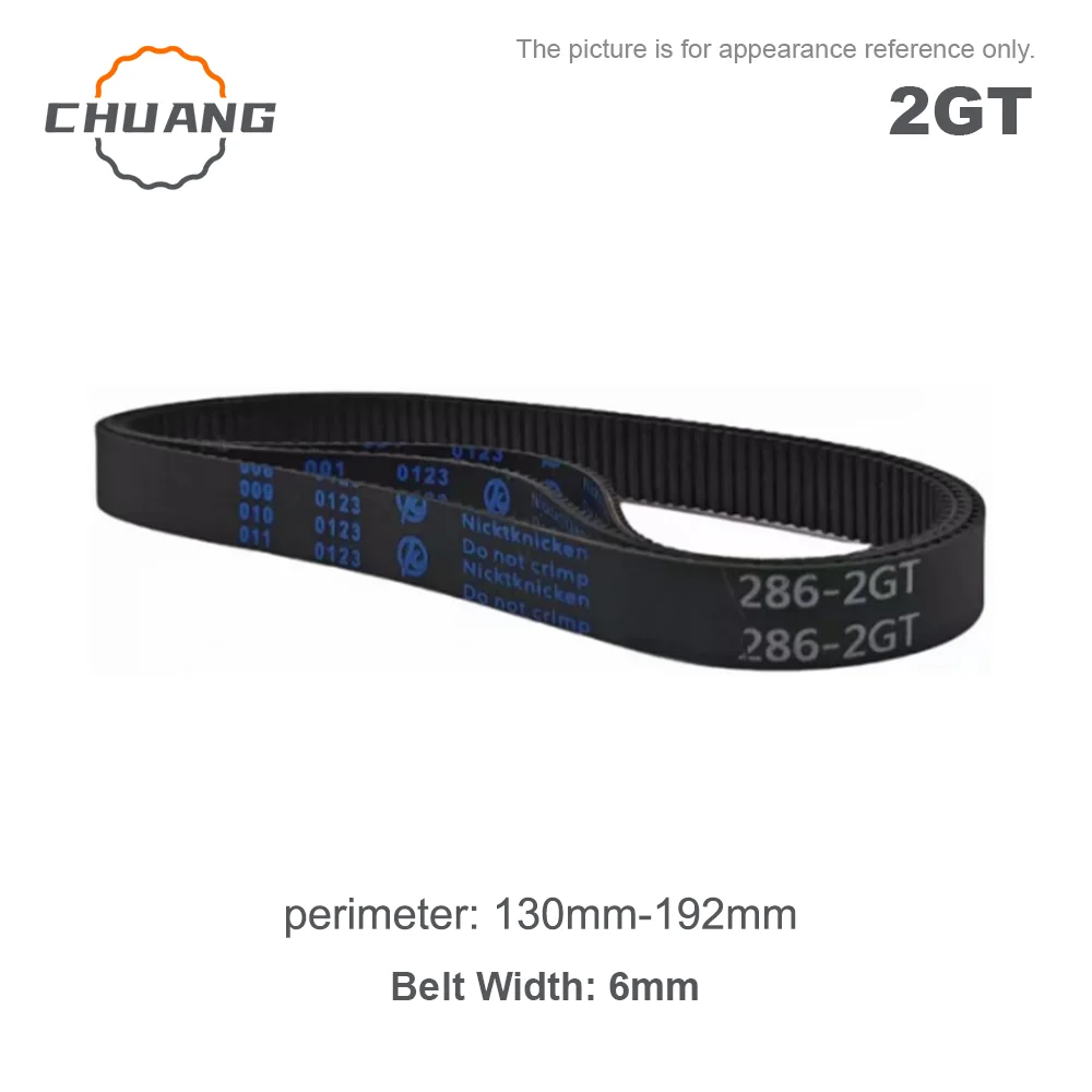 2GT Timing Belt 2GT 2M GT2 Timing belt Pitch length 130mm-192mm Width 6mm Rubber closed
2GT Timing Belt 2GT 2M GT2 Timing belt Pitch length 130mm-192mm Width 6mm Rubber closed