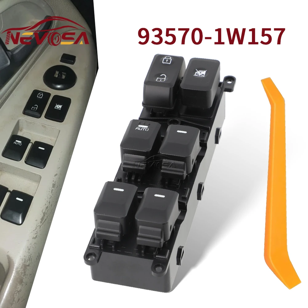 Auto For Kia Rio III MK3 UB 2015 2016 2017 Left Driver Side Master Power Window Control Switch Button 93570-1W157 93570-1W156
Auto For Kia Rio III MK3 UB 2015 2016 2017 Left Driver Side Master Power Window Control Switch Button 93570-1W157 93570-1W156