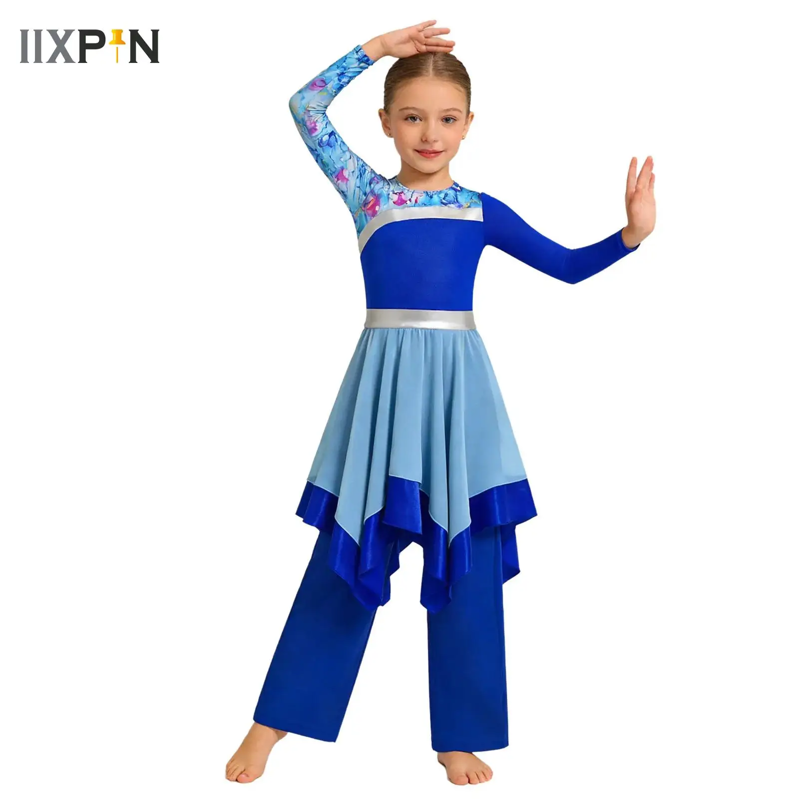 Teen Girls Liturgical Dance Suit Kids Long Sleeve Worship Praise Lyrical Dance Dress+Pants Church Choir Stage Show Performance
Teen Girls Liturgical Dance Suit Kids Long Sleeve Worship Praise Lyrical Dance Dress+Pants Church Choir Stage Show Performance