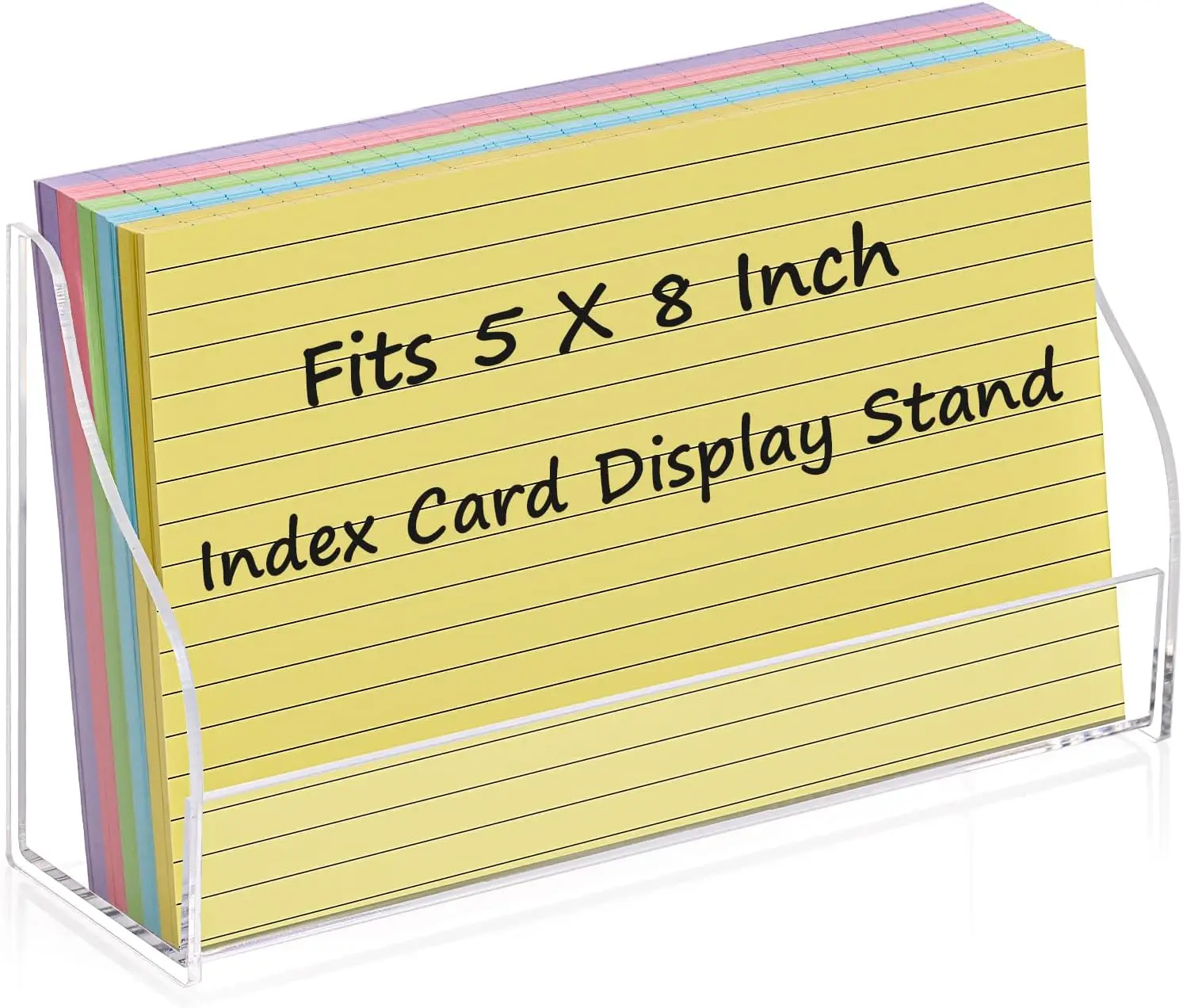 Acrylic Index Card Holder 5x8 Display Stand for Desk Note Cards File Box Organizer
Acrylic Index Card Holder 5x8 Display Stand for Desk Note Cards File Box Organizer