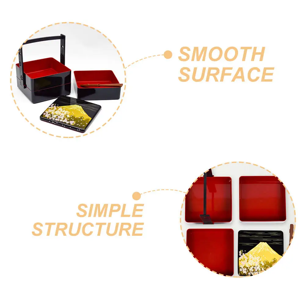 1Set Sushi Box Japanese Style ABS Material Leakproof Three-Layer Bento Box Portable Food Storage Lunch Container
1Set Sushi Box Japanese Style ABS Material Leakproof Three-Layer Bento Box Portable Food Storage Lunch Container