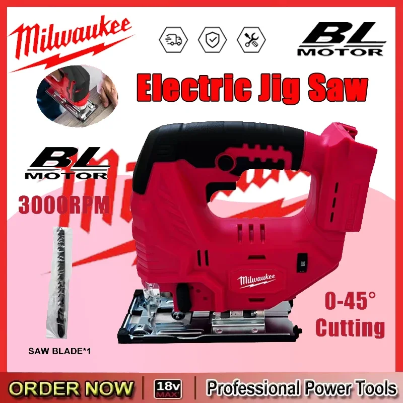 Milwaukee 18V 20V Battery Brushless Jig Saw 3 Orbital Settings 0-45º Cutting Electric Jigsaw Woodworking Tool Power Tools
Milwaukee 18V 20V Battery Brushless Jig Saw 3 Orbital Settings 0-45º Cutting Electric Jigsaw Woodworking Tool Power Tools