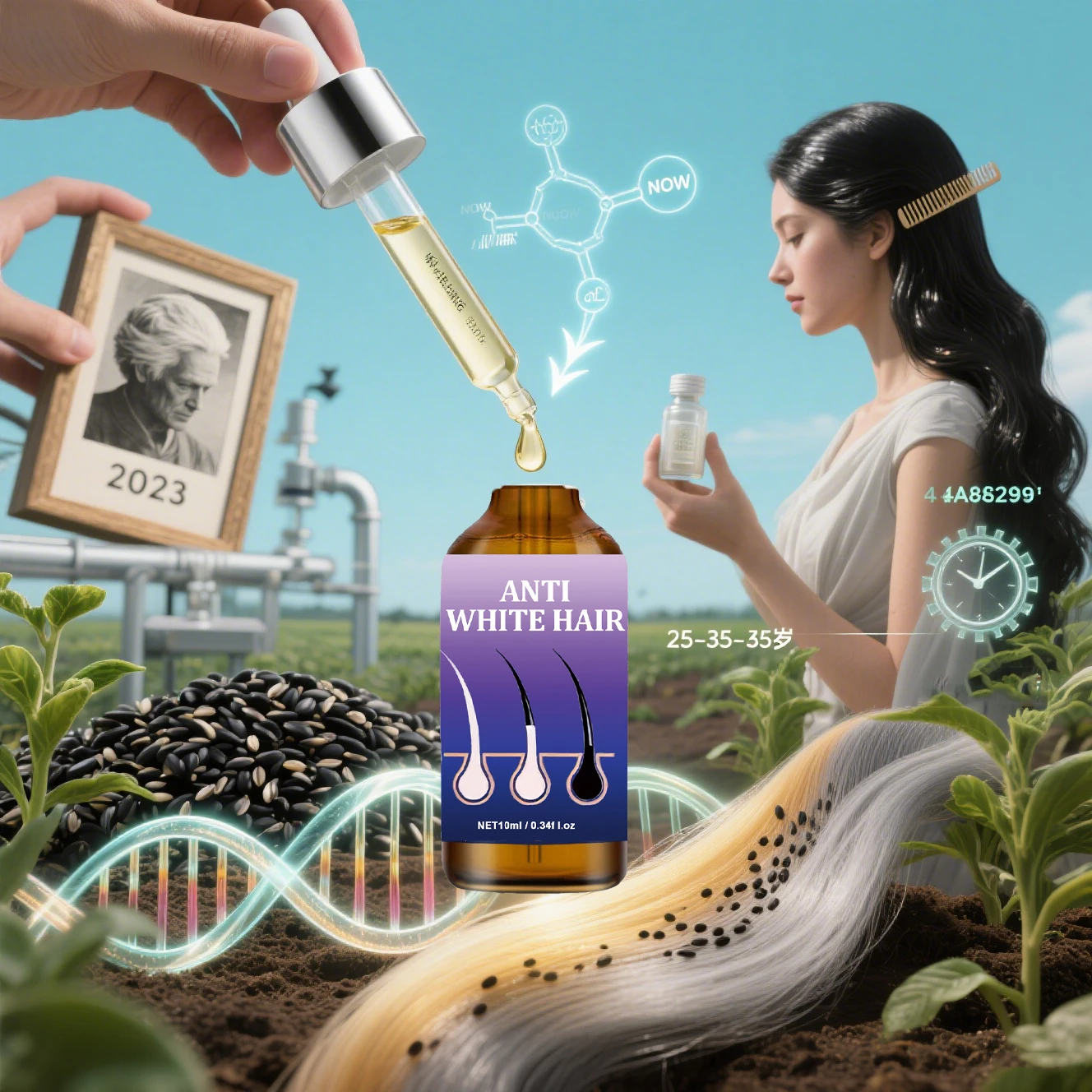 Natural Anti Gray Hair Serum - Repair White & Darkening Hair | Nourishing Hair Care Remedy
Natural Anti Gray Hair Serum - Repair White & Darkening Hair | Nourishing Hair Care Remedy