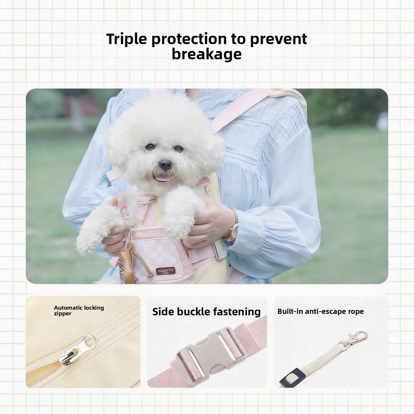 Cute Pet Cat Bag Single Cross Portable Pink Dog Strap Cat Bag Chest Backpack Going Out Artifact
Cute Pet Cat Bag Single Cross Portable Pink Dog Strap Cat Bag Chest Backpack Going Out Artifact