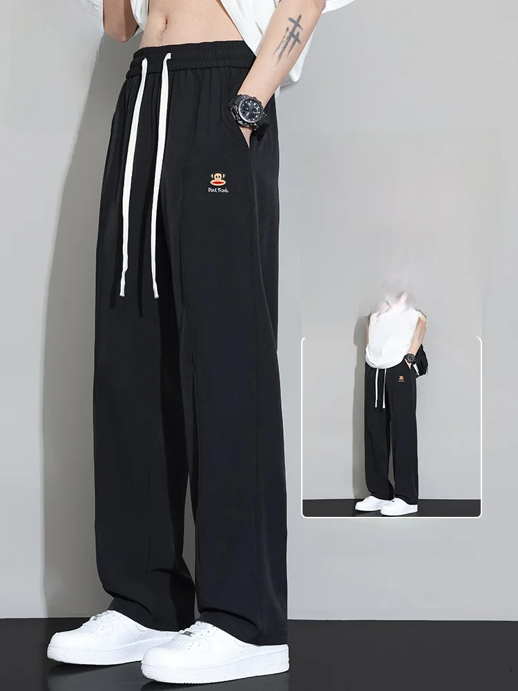 Летние тонкие повседневные брюки PaulFrank из ледяного шелка для мужчин, свободные, широкие, прямые, длинные, модные, из полиэфирного волокна
Летние тонкие повседневные брюки PaulFrank из ледяного шелка для мужчин, свободные, широкие, прямые, длинные, модные, из полиэфирного волокна