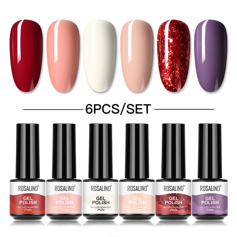 ROSALIND DIY 6Pcs/Set Gel Nail Polish Set Nail Beauty Supplies Semi Permanent Base Top Coat UV Gel Nail Art Design Gift
ROSALIND DIY 6Pcs/Set Gel Nail Polish Set Nail Beauty Supplies Semi Permanent Base Top Coat UV Gel Nail Art Design Gift