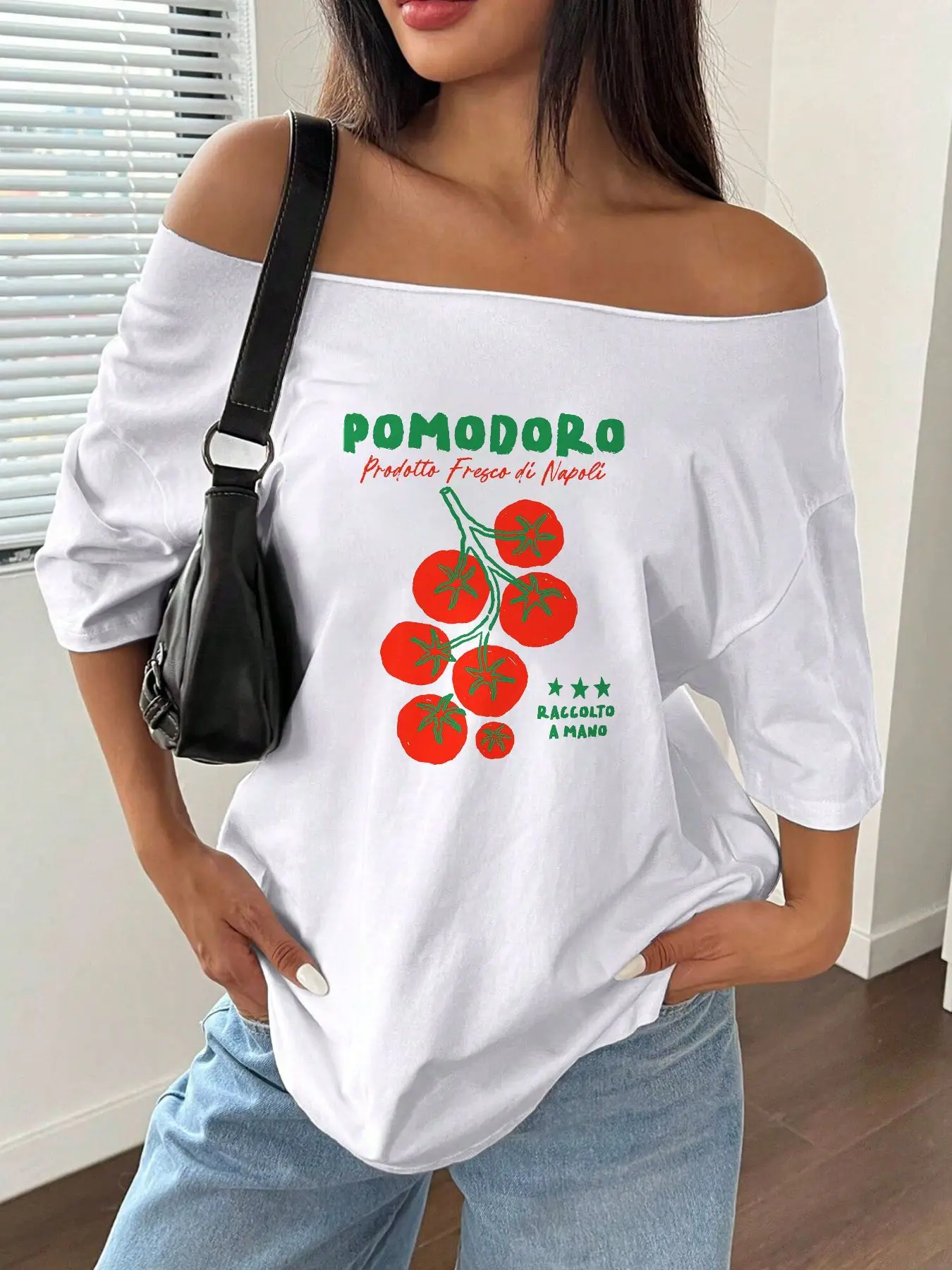 100% Cotton Plus Size Tomato Graphic Print Shoulder Loose Print T-Shirt Oversized Y2K Style Graphic Tees Women Tops Summer Of
100% Cotton Plus Size Tomato Graphic Print Shoulder Loose Print T-Shirt Oversized Y2K Style Graphic Tees Women Tops Summer Of