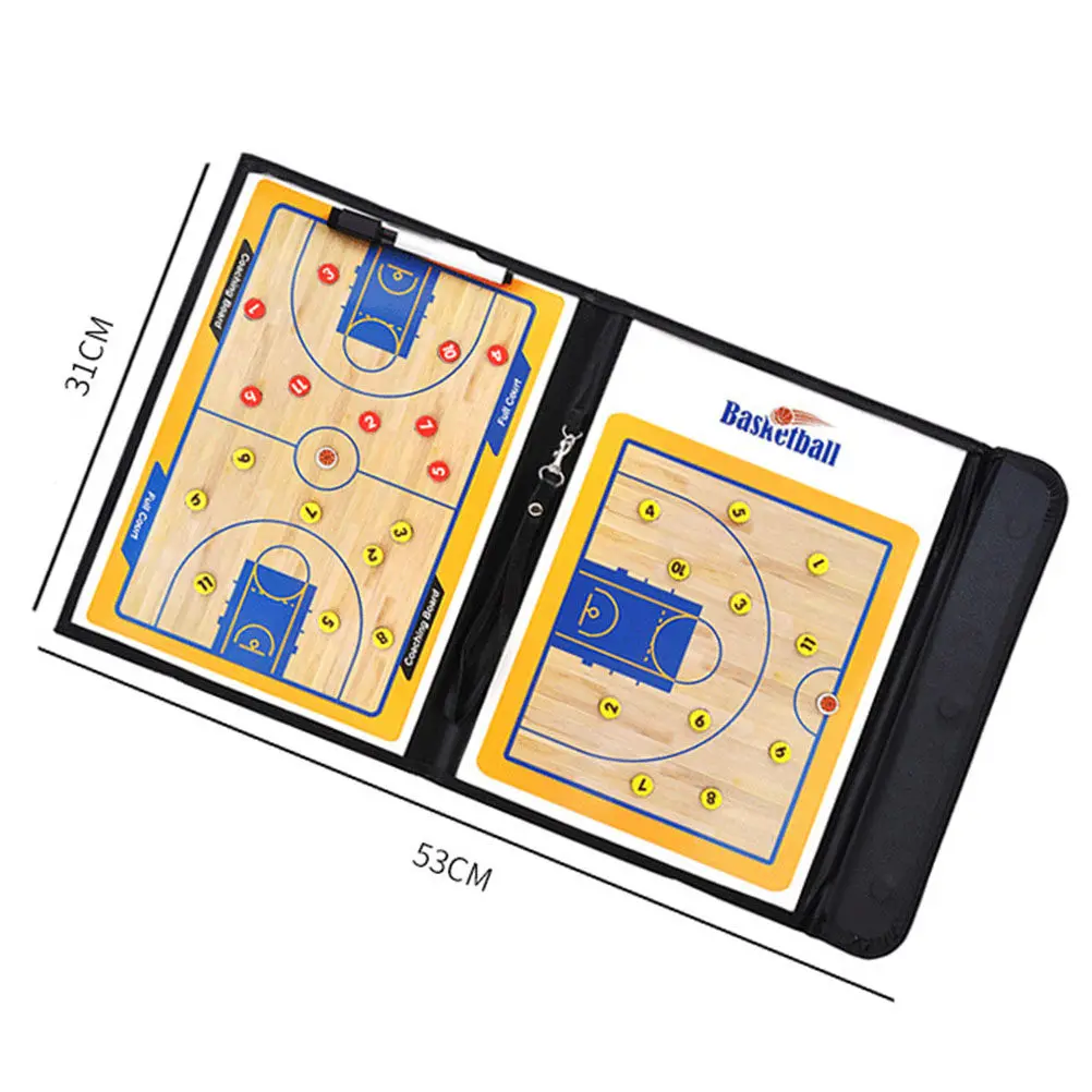 Basketball Coaching Board Magnetic Two Sided Reusable Clipboard Full Half Erase Marker Pen PU Zipper
Basketball Coaching Board Magnetic Two Sided Reusable Clipboard Full Half Erase Marker Pen PU Zipper