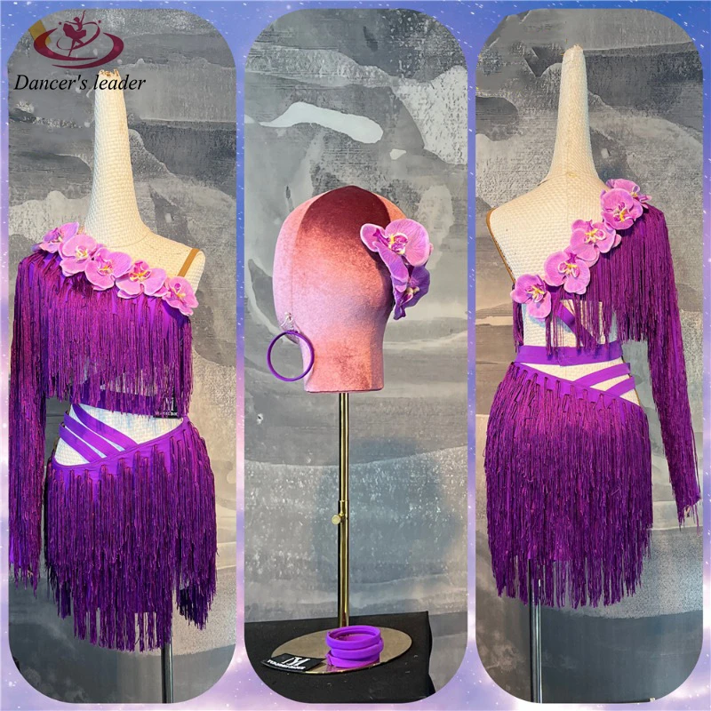 Latin Dance High-end Custom Tassel with Three-dimensional Flower Cha Cha Tango Female Adult Stage Professional Clothing
Latin Dance High-end Custom Tassel with Three-dimensional Flower Cha Cha Tango Female Adult Stage Professional Clothing