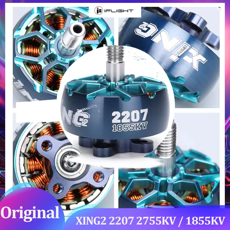 iFlight XING2 2207 2755KV 4S / 1855KV 6S FPV Motor Unibell with 5mm Titanium Alloy Shaft for FPV Drone Part
iFlight XING2 2207 2755KV 4S / 1855KV 6S FPV Motor Unibell with 5mm Titanium Alloy Shaft for FPV Drone Part
