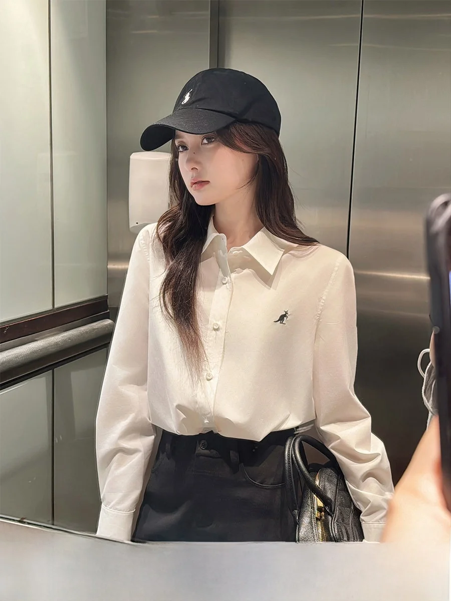 Loose Fit Long Sleeve Embroidered Cotton Shirt Women's Style Slimming Plaid Top Commute Fashion Simple Design Youth Daily Wear
Loose Fit Long Sleeve Embroidered Cotton Shirt Women's Style Slimming Plaid Top Commute Fashion Simple Design Youth Daily Wear