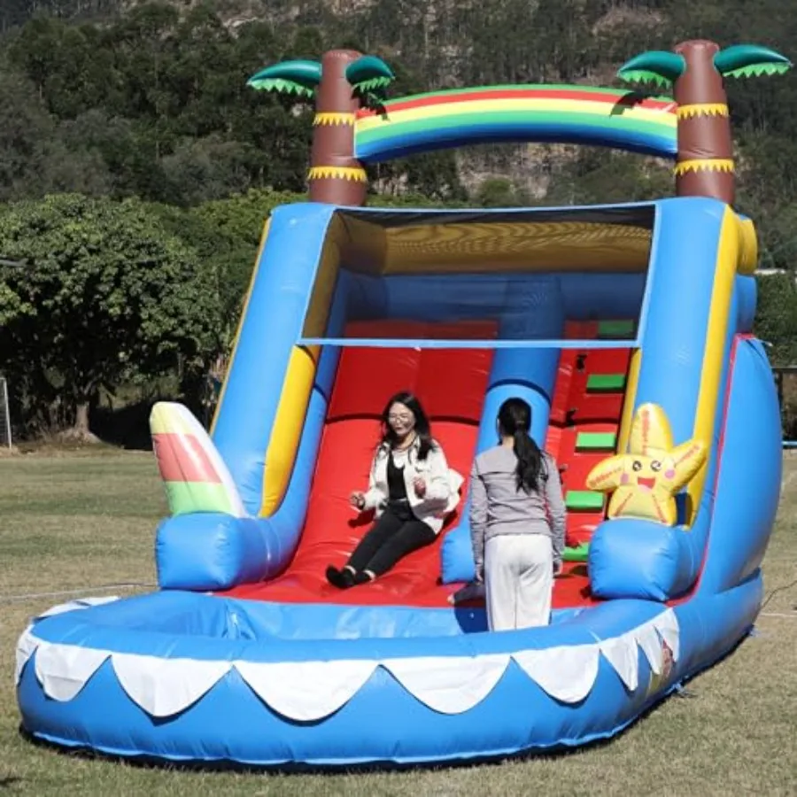 21FT Inflatable Water Slide for Adults Heavy Duty Full PVC Blue Giant Blow Up Pool Slide with 950W UL Blower Outdoor Backyard W
21FT Inflatable Water Slide for Adults Heavy Duty Full PVC Blue Giant Blow Up Pool Slide with 950W UL Blower Outdoor Backyard W