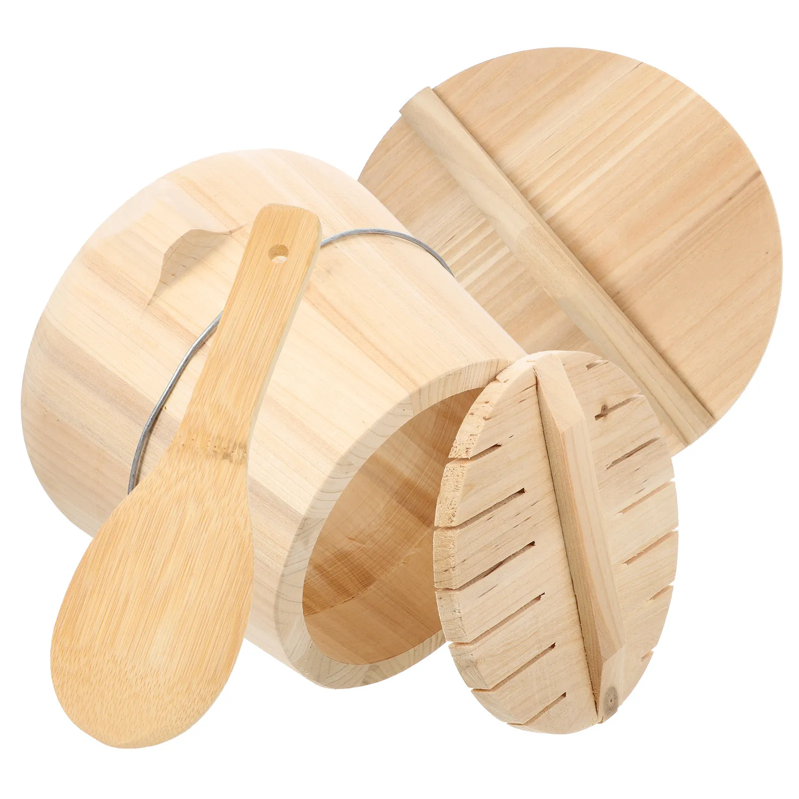 1Pcs Wood Rice Steaming Bucket Hand Polished Smooth Surface Movable Bottom Fast Steam Escape Design for Kitchen
1Pcs Wood Rice Steaming Bucket Hand Polished Smooth Surface Movable Bottom Fast Steam Escape Design for Kitchen