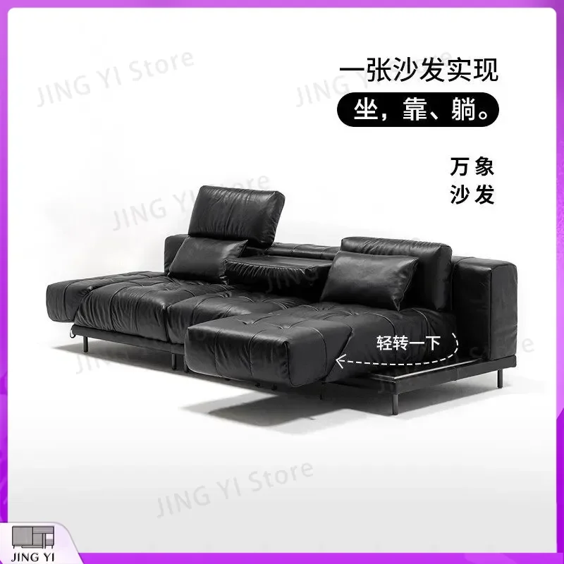 Rotatable Multi-Functional Coffee Table Set with Black First-Layer Cowhide Sofa for Living Room 4-Person Seating Modern
Rotatable Multi-Functional Coffee Table Set with Black First-Layer Cowhide Sofa for Living Room 4-Person Seating Modern