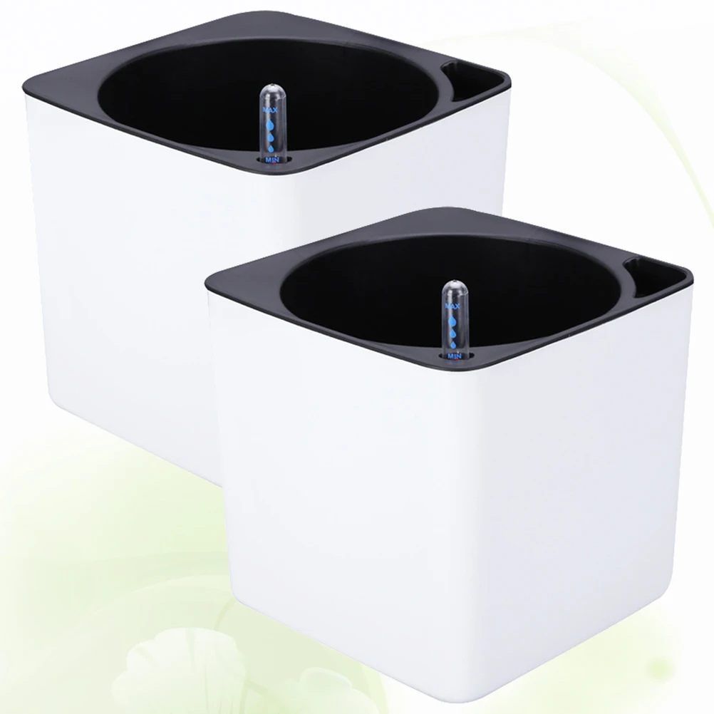 2Pcs Automatic Water Absorbent Flower Pot Square Self Watering Pots Indoor Lazy Thick Plastic Planter Desktop Plant Holder
2Pcs Automatic Water Absorbent Flower Pot Square Self Watering Pots Indoor Lazy Thick Plastic Planter Desktop Plant Holder