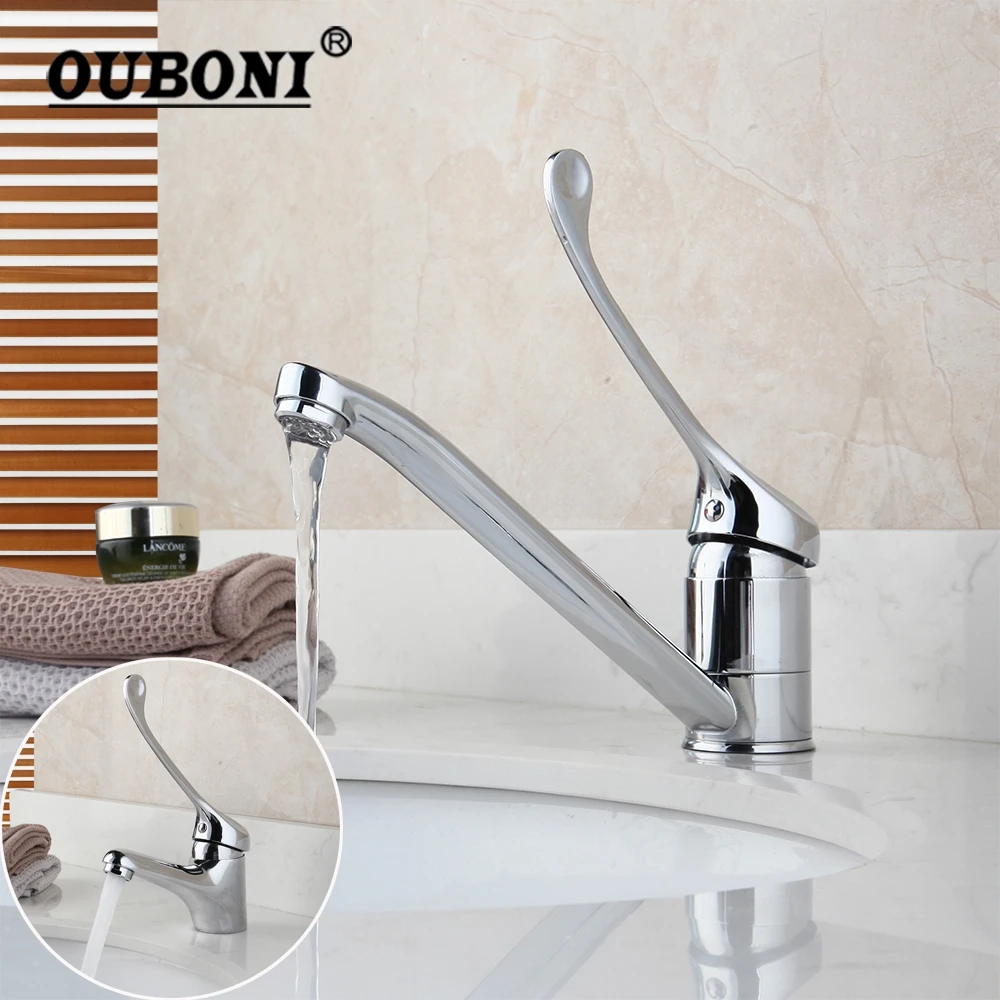 OUBONI латунная, с длинной ручкой хромированный смеситель для раковины для ванной комнаты смеситель для раковины медицинский гигиенический смеситель кран горячей и холодной воды
OUBONI латунная, с длинной ручкой хромированный смеситель для раковины для ванной комнаты смеситель для раковины медицинский гигиенический смеситель кран горячей и холодной воды
