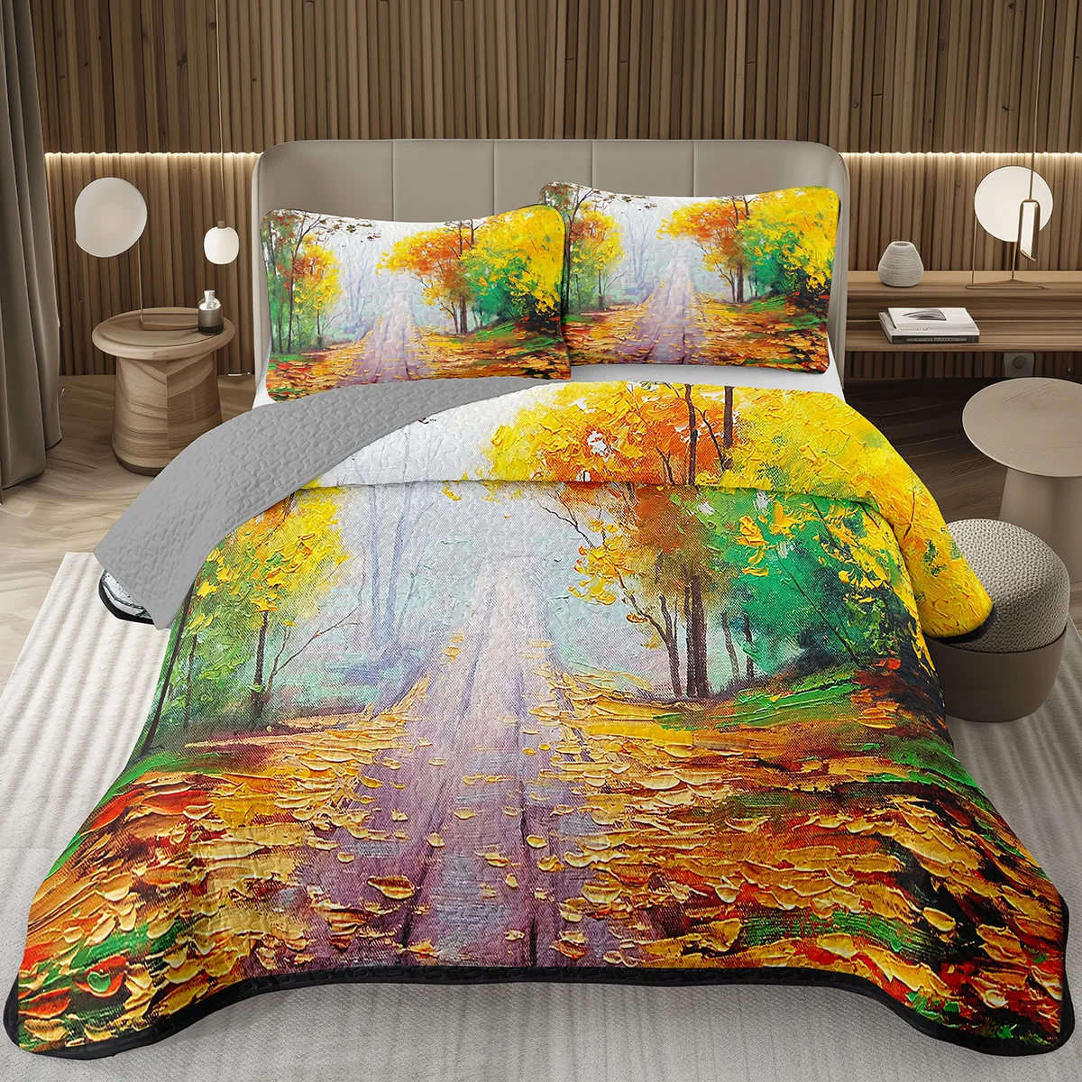 Fall Maple Leaf Bedspread Queen Autumn Quilt Set Rustic Farmhouse Bedding Quilted for Boys Girls,Natural Scenery Coverlet Set
Fall Maple Leaf Bedspread Queen Autumn Quilt Set Rustic Farmhouse Bedding Quilted for Boys Girls,Natural Scenery Coverlet Set