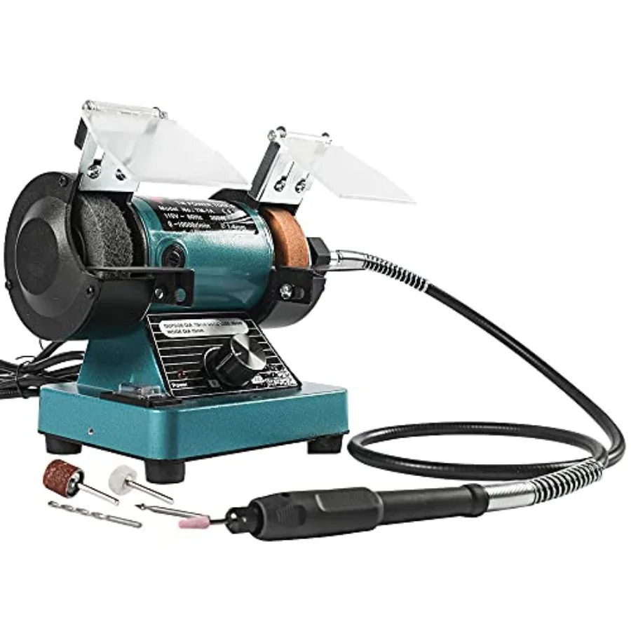 Mini Bench Grinder with Variable Speed for Polishing Buffing and Jewelry Making Small Bench Polisher and Professional Lapidary
Mini Bench Grinder with Variable Speed for Polishing Buffing and Jewelry Making Small Bench Polisher and Professional Lapidary