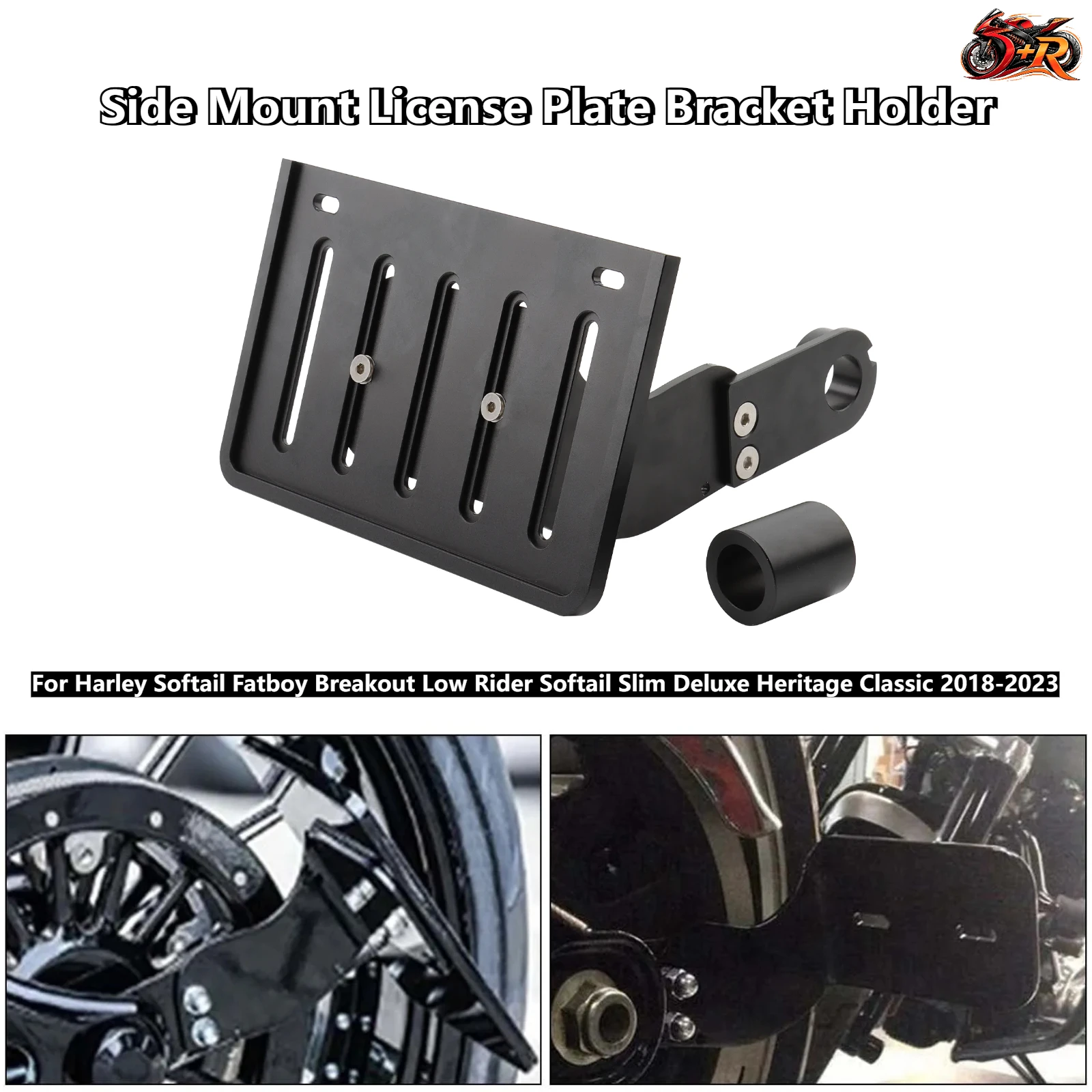 For Harley Softail Fatboy Breakout Low Rider Softail Slim Deluxe Heritage Classic 18-23 Side Mount License Plate Bracket Holder
For Harley Softail Fatboy Breakout Low Rider Softail Slim Deluxe Heritage Classic 18-23 Side Mount License Plate Bracket Holder