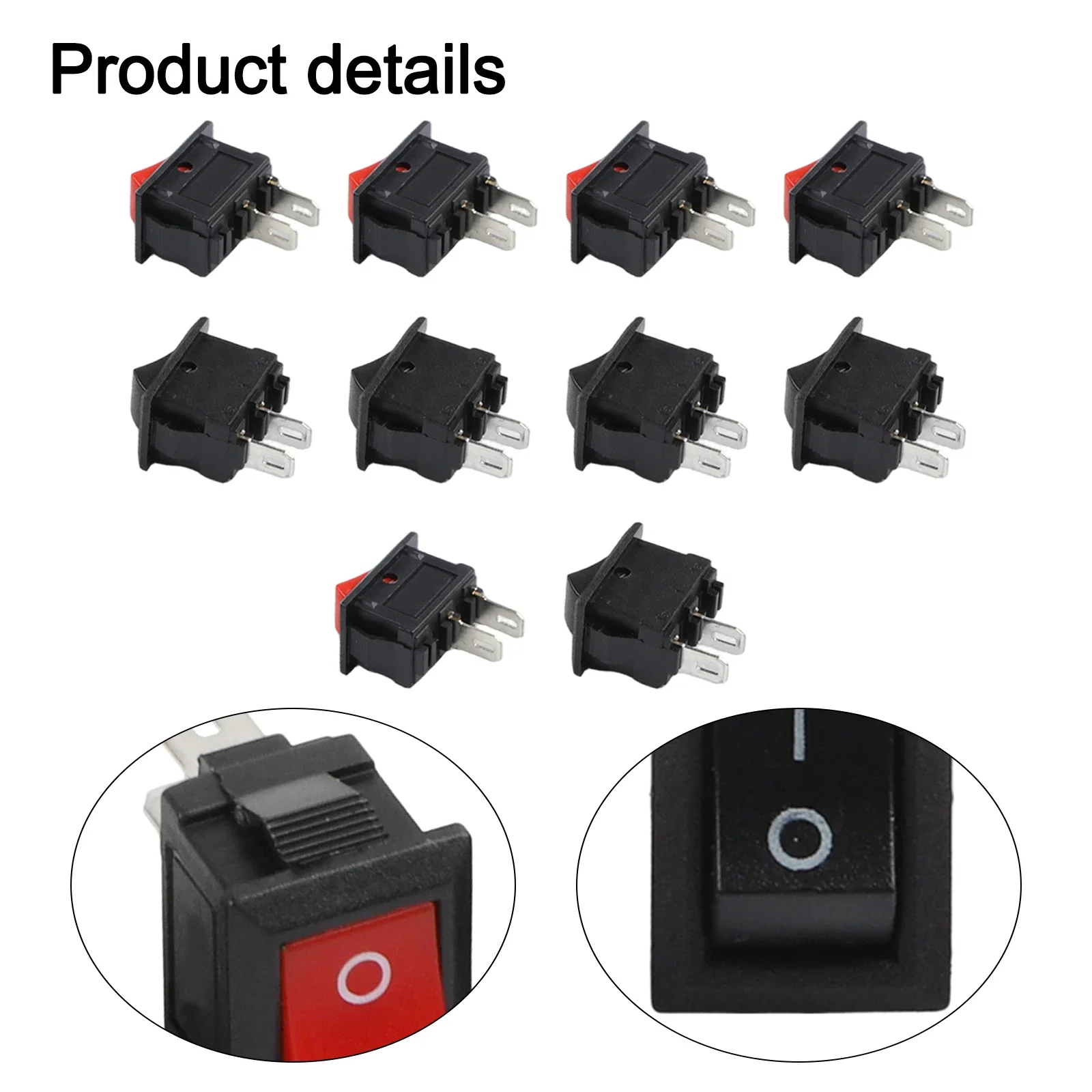 Boat Rocker Switch SPST Rocker Switch Automotive Accessories Compact Design 10PCS Pack 2-pin ON-OFF Single Pole SPST 125VAC 6A
Boat Rocker Switch SPST Rocker Switch Automotive Accessories Compact Design 10PCS Pack 2-pin ON-OFF Single Pole SPST 125VAC 6A