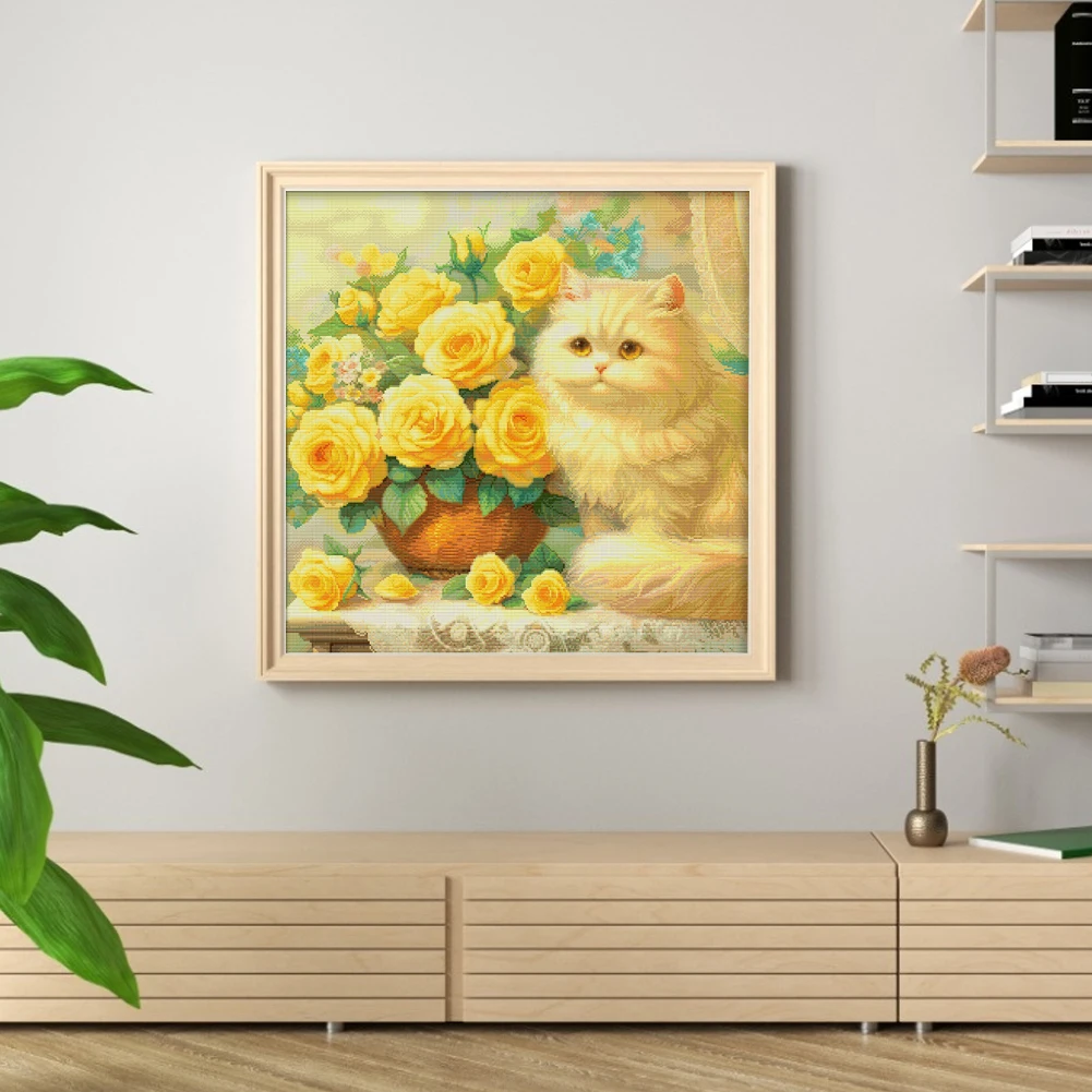 Cat Printed Cross Stitch Kit 61x61cm DIY 14CT Thread Art Needlework Home Decor
Cat Printed Cross Stitch Kit 61x61cm DIY 14CT Thread Art Needlework Home Decor