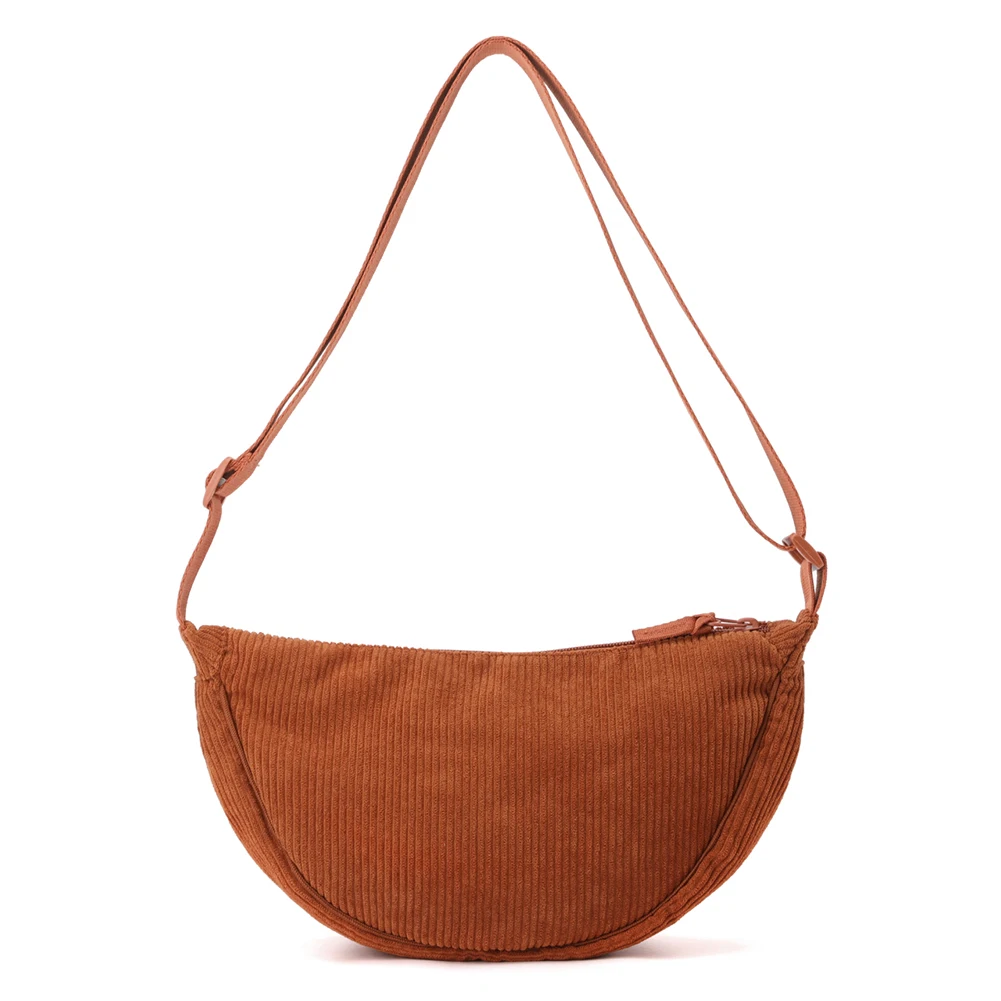 Crescent Bag Corduroy Adjustable Strap Crossbody Bag for Men Women with Zipper Solid Dumpling Bag for Travel Work
Crescent Bag Corduroy Adjustable Strap Crossbody Bag for Men Women with Zipper Solid Dumpling Bag for Travel Work
