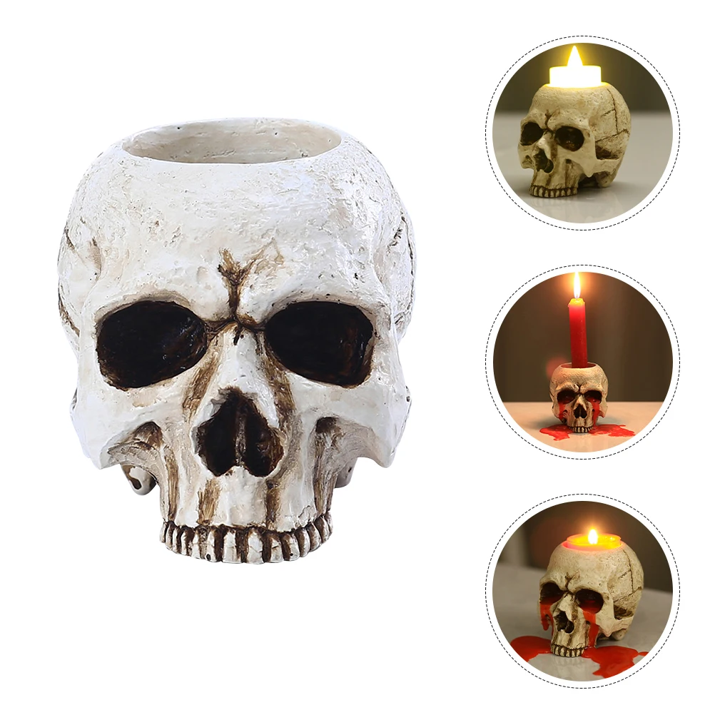 Halloween Skull Candlestick Ornaments Horror Skulls Shaped Holder Candleholder Table Centerpiece
Halloween Skull Candlestick Ornaments Horror Skulls Shaped Holder Candleholder Table Centerpiece