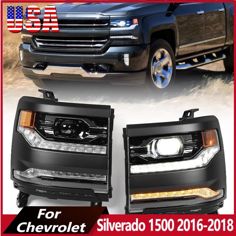 Полностью светодиодная фара в сборе для Chevy Silverado 1500 2016 2017 2018, светодиодный DRL, грунтованный проектор, индикатор указателя поворота
Полностью светодиодная фара в сборе для Chevy Silverado 1500 2016 2017 2018, светодиодный DRL, грунтованный проектор, индикатор указателя поворота