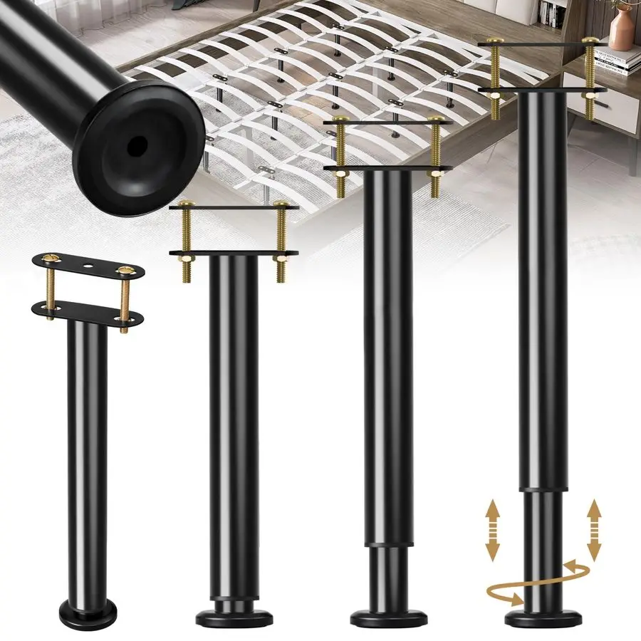Pcs Adjustable Bed Frame Center Support Legs, Heavy Duty Cold Rolled Steel Bed Slat Support Legs With Wider Base, Bed Frame Leg
Pcs Adjustable Bed Frame Center Support Legs, Heavy Duty Cold Rolled Steel Bed Slat Support Legs With Wider Base, Bed Frame Leg