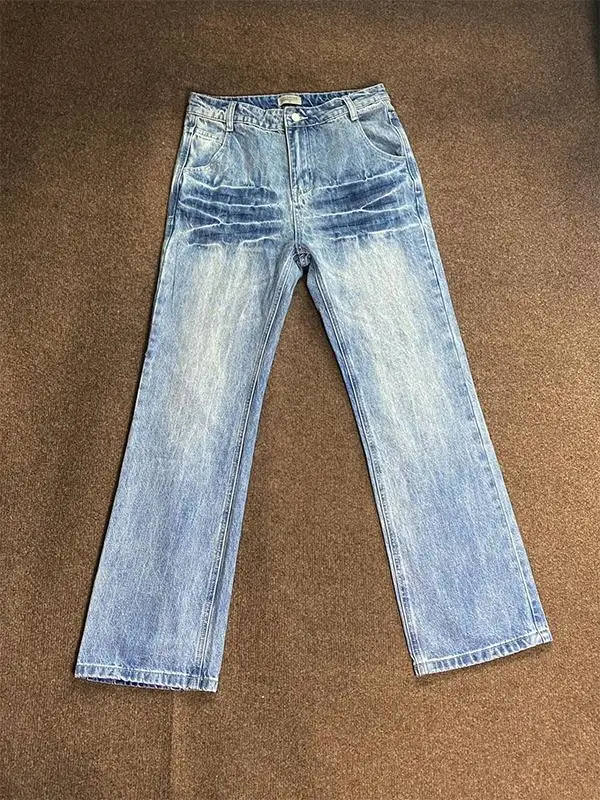 Light Blue Lightning Pattern Men's Jeans Spring Autumn Straight American High Street Vibe CleanFit Flared Pants
Light Blue Lightning Pattern Men's Jeans Spring Autumn Straight American High Street Vibe CleanFit Flared Pants