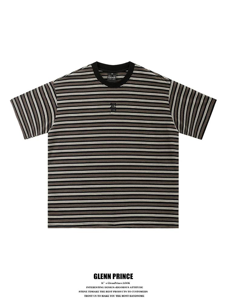 GPstudio Retro Embroidered Striped Short Sleeve T-Shirt Men's Summer Versatile Half Sleeve Body Fit T-Shirt Youth Fashion Brand
GPstudio Retro Embroidered Striped Short Sleeve T-Shirt Men's Summer Versatile Half Sleeve Body Fit T-Shirt Youth Fashion Brand