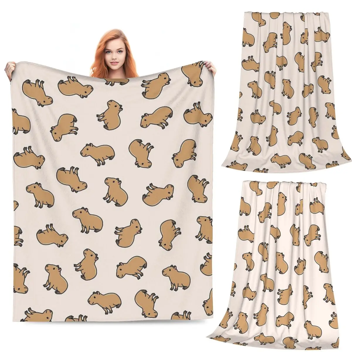 Capybara Blankets Flannel Sofa Throw Blanket Portable Throw Blankets for Couch Bedding Office Throws Bedspread Quilt
Capybara Blankets Flannel Sofa Throw Blanket Portable Throw Blankets for Couch Bedding Office Throws Bedspread Quilt