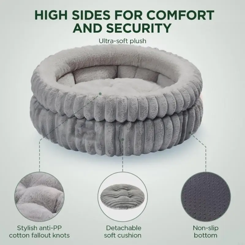 55KF Soft Plush Cats Bed with Detachable Cushion Design for Indoor with Antislip Bottom Winter Autumns Comfortable Sleep Use
55KF Soft Plush Cats Bed with Detachable Cushion Design for Indoor with Antislip Bottom Winter Autumns Comfortable Sleep Use