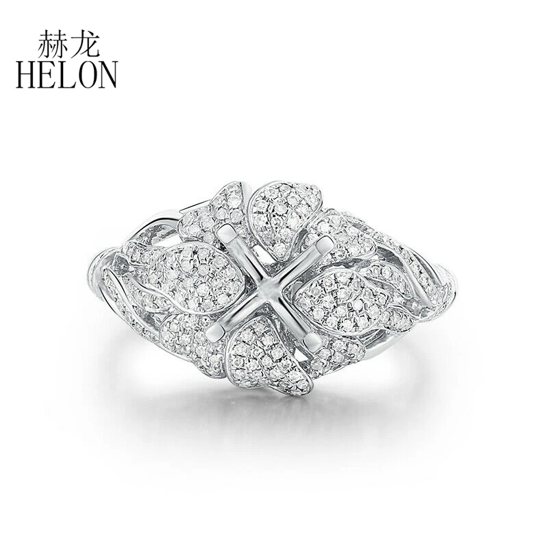 HELON Round Cut 5mm Solid 14K 10k White Gold 0.7ct Natural Diamonds Women Trendy Flower Fine Jewelry Semi Mount Diamond Ring
HELON Round Cut 5mm Solid 14K 10k White Gold 0.7ct Natural Diamonds Women Trendy Flower Fine Jewelry Semi Mount Diamond Ring
