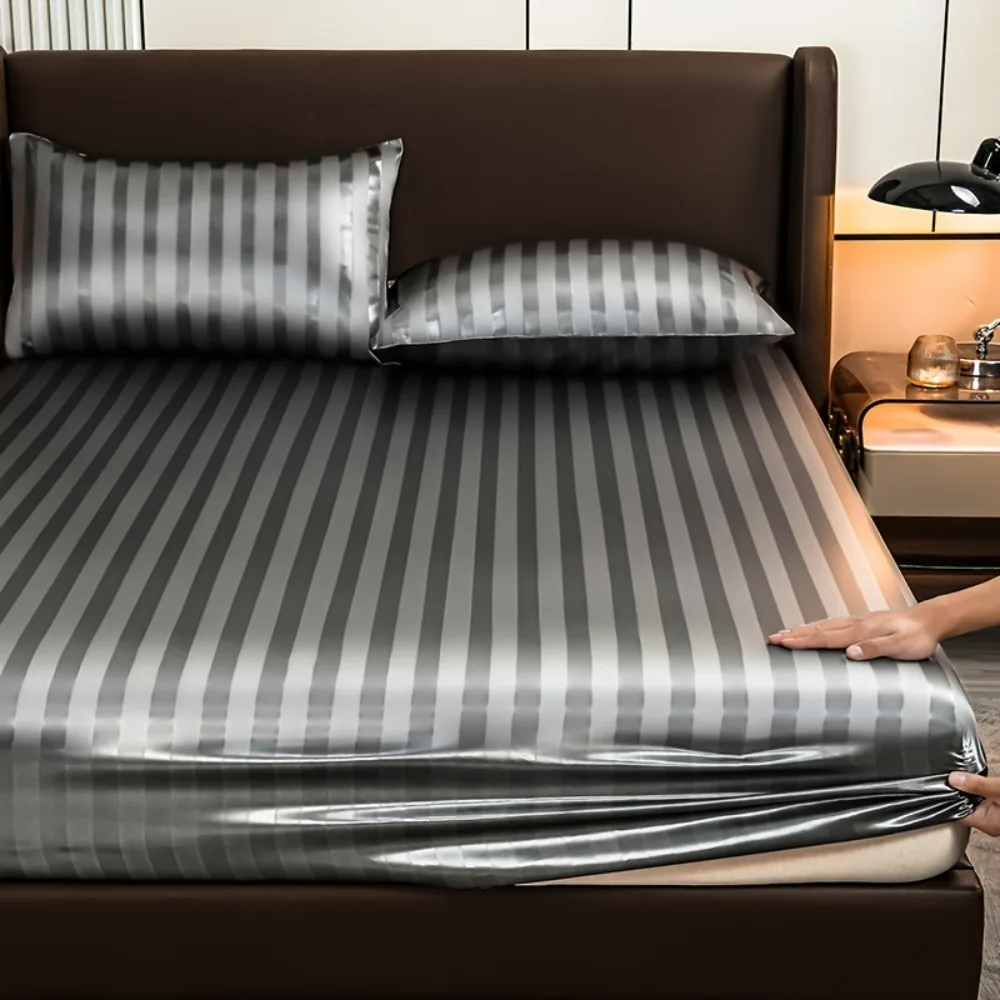 2026 Satin Striped Bed Sheet Silk Soft Mattress Cover with Pillowcase Comfortable and Elegant Bedding for Twin/Full/Queen/King
2026 Satin Striped Bed Sheet Silk Soft Mattress Cover with Pillowcase Comfortable and Elegant Bedding for Twin/Full/Queen/King