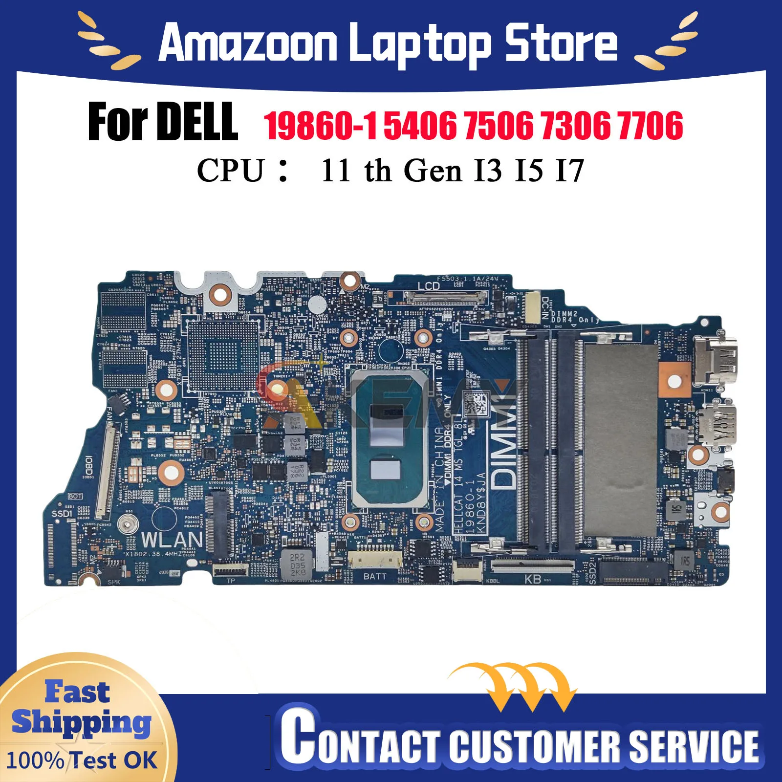 Процессор i5 i7 для Dell Inspiron 14 7506 7306 5406 7706, материнская плата для ноутбука 2 в 1, 19860-1 CN-0FW6F0 0VMRNH, 100% полностью протестирована 
Процессор i5 i7 для Dell Inspiron 14 7506 7306 5406 7706, материнская плата для ноутбука 2 в 1, 19860-1 CN-0FW6F0 0VMRNH, 100% полностью протестирована