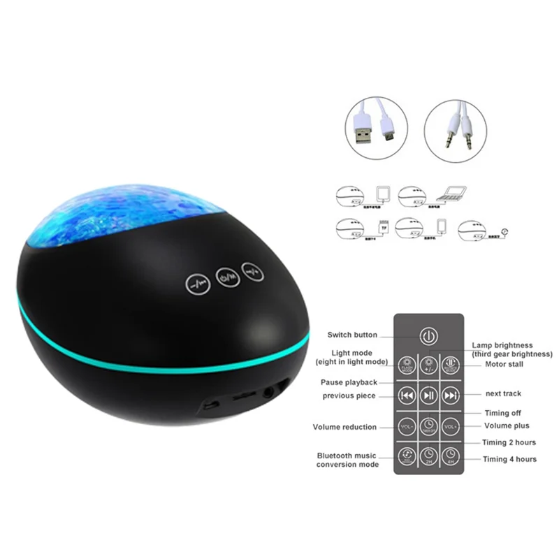 ABEZ Musical Projector LED Baby Night Light Ocean Projectorf For Bluetooth Light Galaxy Projector For Night Lamp White Durable
ABEZ Musical Projector LED Baby Night Light Ocean Projectorf For Bluetooth Light Galaxy Projector For Night Lamp White Durable