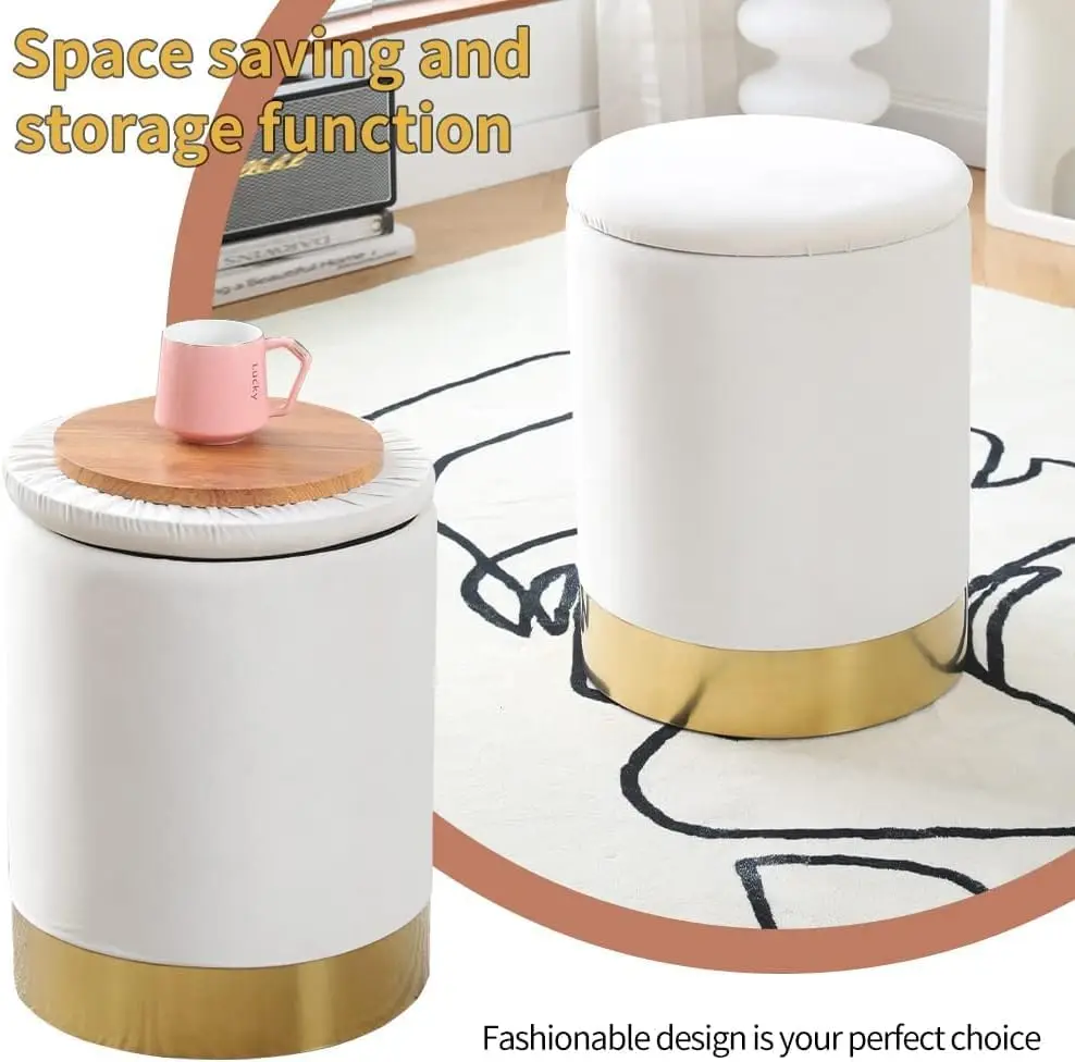 Velvet 23Qt Storage Ottoman Multipurpose Footrest Stool With Metal Base Modern Round Vanity Stool Chair Ottoman Foot Stools
Velvet 23Qt Storage Ottoman Multipurpose Footrest Stool With Metal Base Modern Round Vanity Stool Chair Ottoman Foot Stools