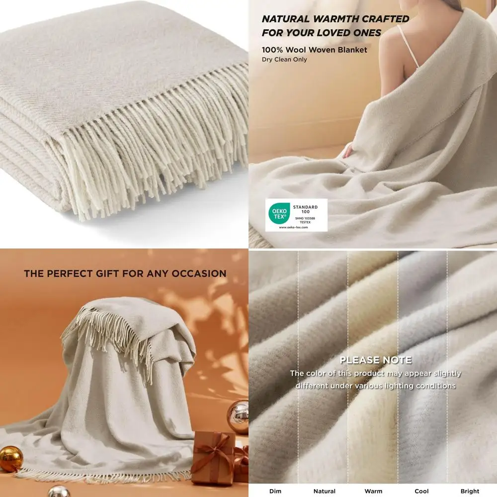 Luxury Beige Herringbone Wool Throw, 50x60, Soft & Warm for Women, Perfect Christmas Gift
Luxury Beige Herringbone Wool Throw, 50x60, Soft & Warm for Women, Perfect Christmas Gift