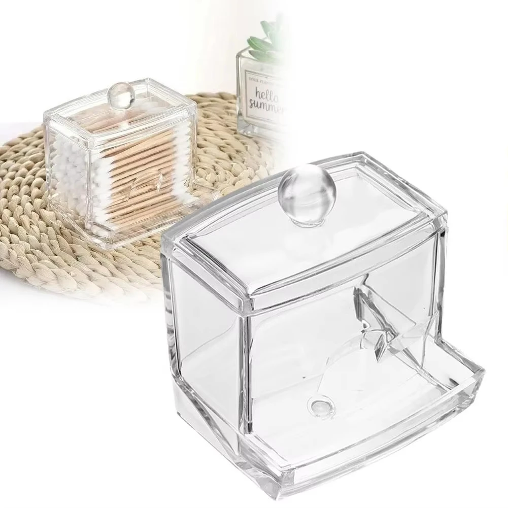 Acrylic Cotton Swab Ball Organizer boxes Transparent Container Tooothstick Storage Box With Large Capacity Bathroom Kitchen
Acrylic Cotton Swab Ball Organizer boxes Transparent Container Tooothstick Storage Box With Large Capacity Bathroom Kitchen