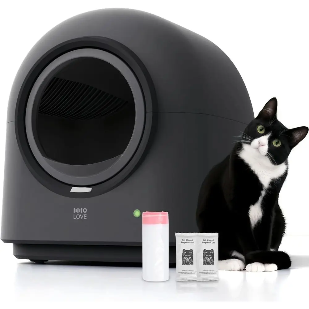 Automatic Self-Cleaning Litter Box for Multiple Cats with Anti-Pinch, Deodorizer, and Litter Mat
Automatic Self-Cleaning Litter Box for Multiple Cats with Anti-Pinch, Deodorizer, and Litter Mat
