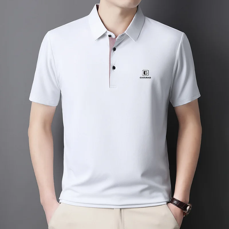 Ice Silk Shirt Short Sleeve Casual Loose Men's T-Shirt Summer New Style Business Leisure Body Fit Male Fashion Apparel
Ice Silk Shirt Short Sleeve Casual Loose Men's T-Shirt Summer New Style Business Leisure Body Fit Male Fashion Apparel