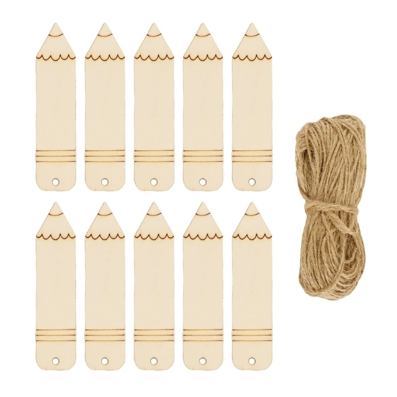 10PCS DIY Wooden Crraft Bookmarks with 5M Rope for DIY Bookmarks Craft Gift Wrap
10PCS DIY Wooden Crraft Bookmarks with 5M Rope for DIY Bookmarks Craft Gift Wrap