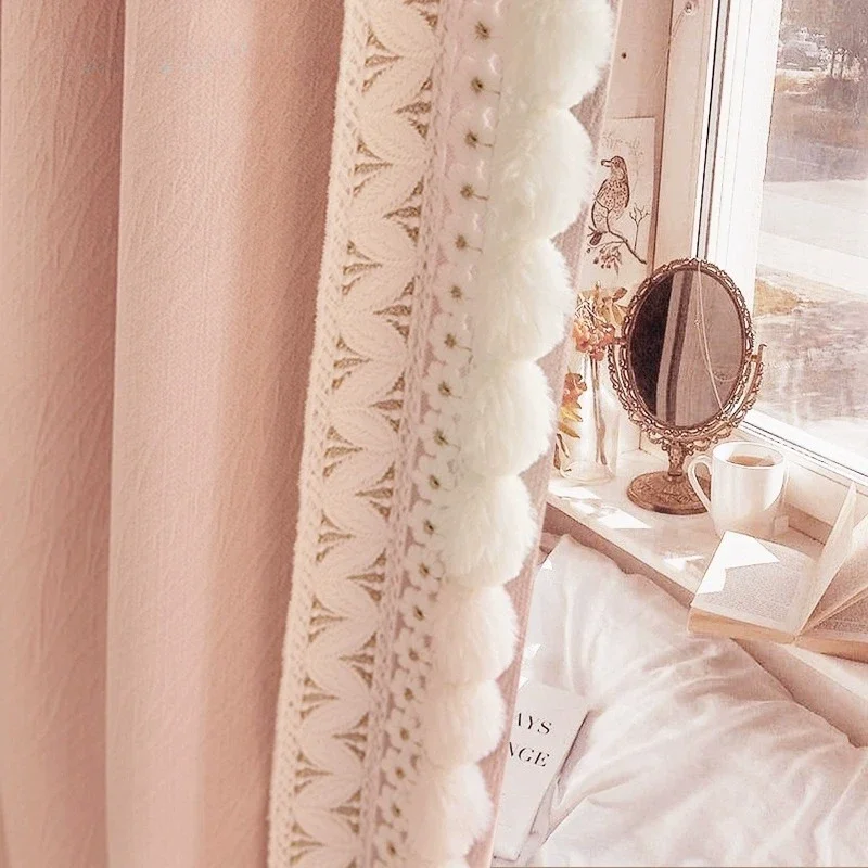 Light Luxury Curtains for Living Dining Room Bedroom French Cheese Chenille Girly Pink Fur Ball Fabrics High Quality Custom Size
Light Luxury Curtains for Living Dining Room Bedroom French Cheese Chenille Girly Pink Fur Ball Fabrics High Quality Custom Size