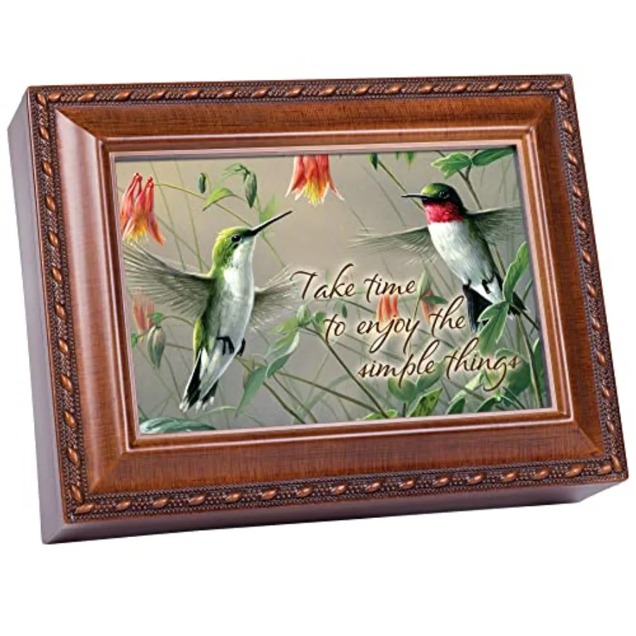 Take Time to Enjoy The Simple Woodgrain Rope Trim Jewelry Music Box Plays Wind Beneath My Wings
Take Time to Enjoy The Simple Woodgrain Rope Trim Jewelry Music Box Plays Wind Beneath My Wings