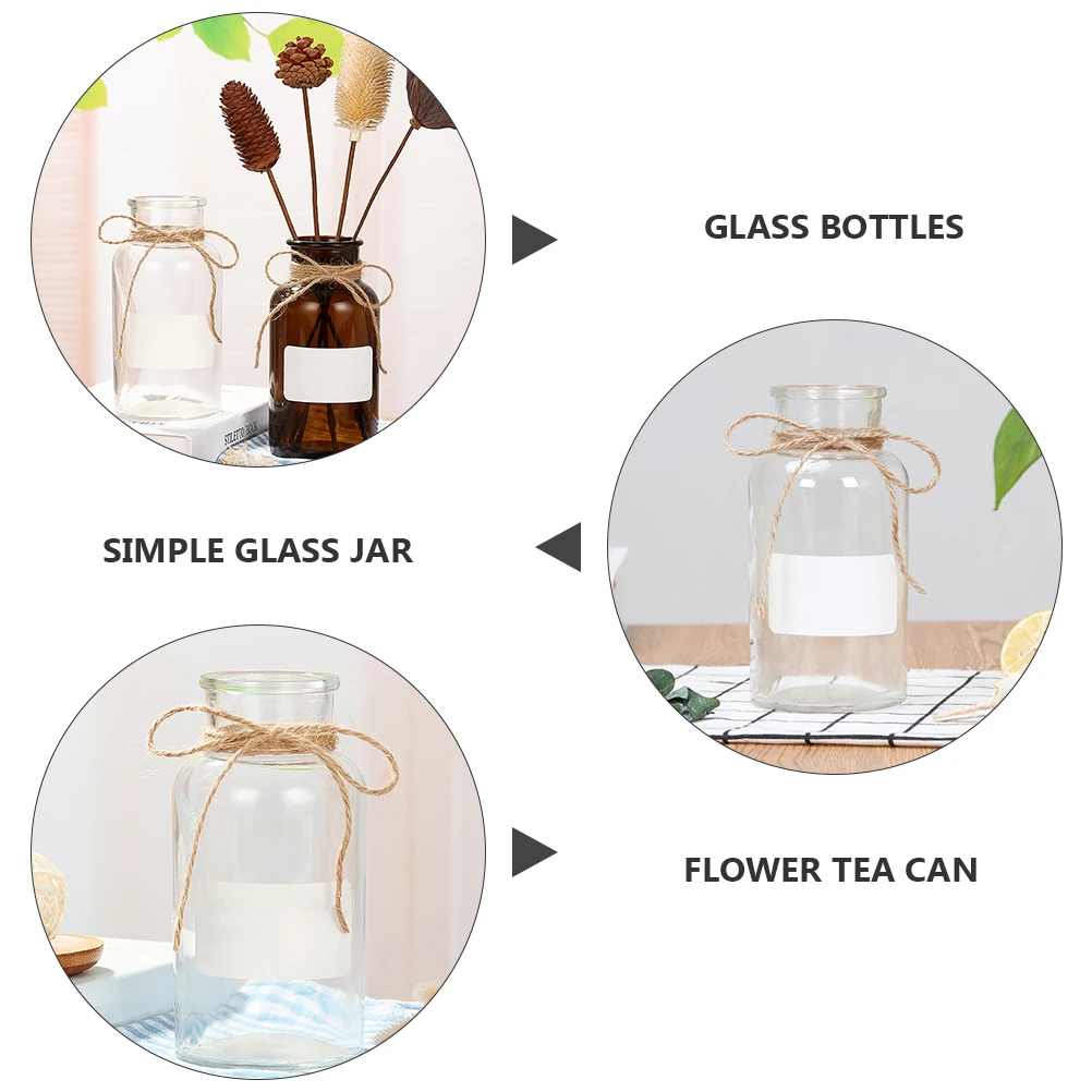 2 Pcs Vase Decorations Glass Reagent Bottle Bin Dining Table Experiment Supplies Tea Can
2 Pcs Vase Decorations Glass Reagent Bottle Bin Dining Table Experiment Supplies Tea Can