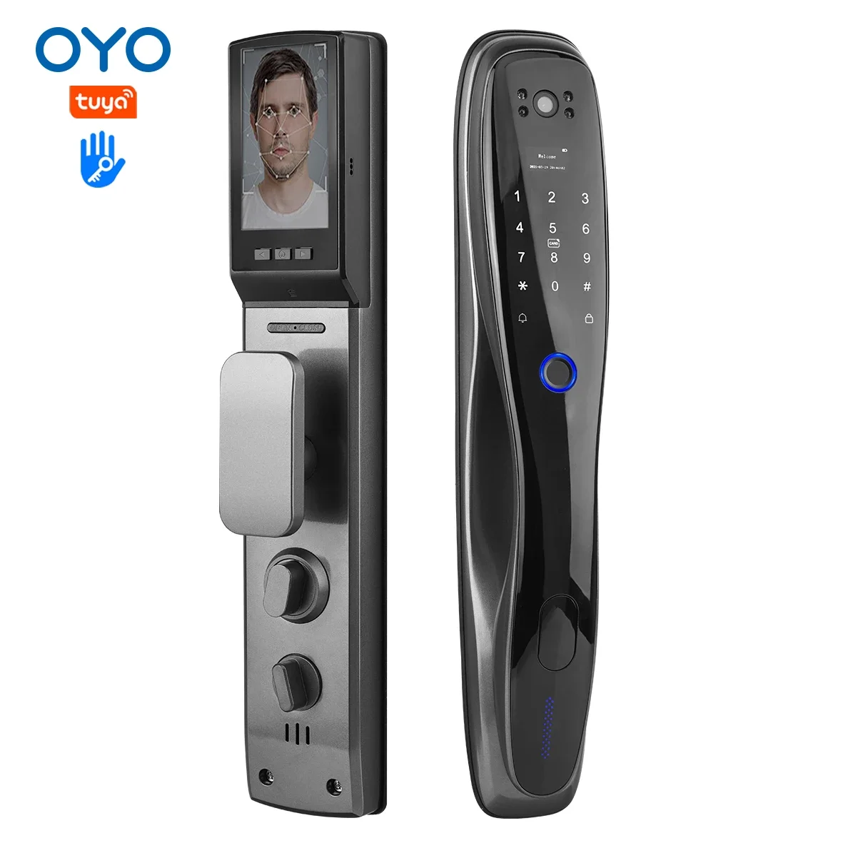 OYO Commercial Building Digital Wireless Smart Door Lock 3D Face Unlock Recognition Fingerprint Lock For Aluminum Door
OYO Commercial Building Digital Wireless Smart Door Lock 3D Face Unlock Recognition Fingerprint Lock For Aluminum Door